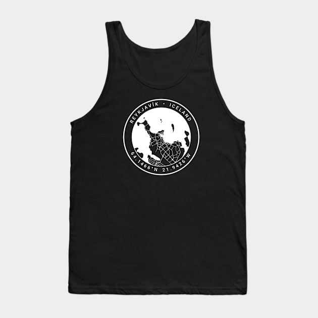 Reykjavik Map Tank Top by Ryan-Cox